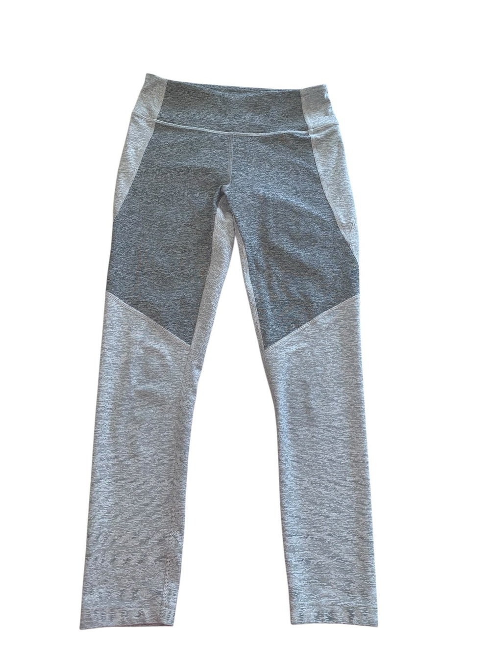 Outdoor Voices Warmup Leggings Grey Colorblock Textured Compression S Small 7/8